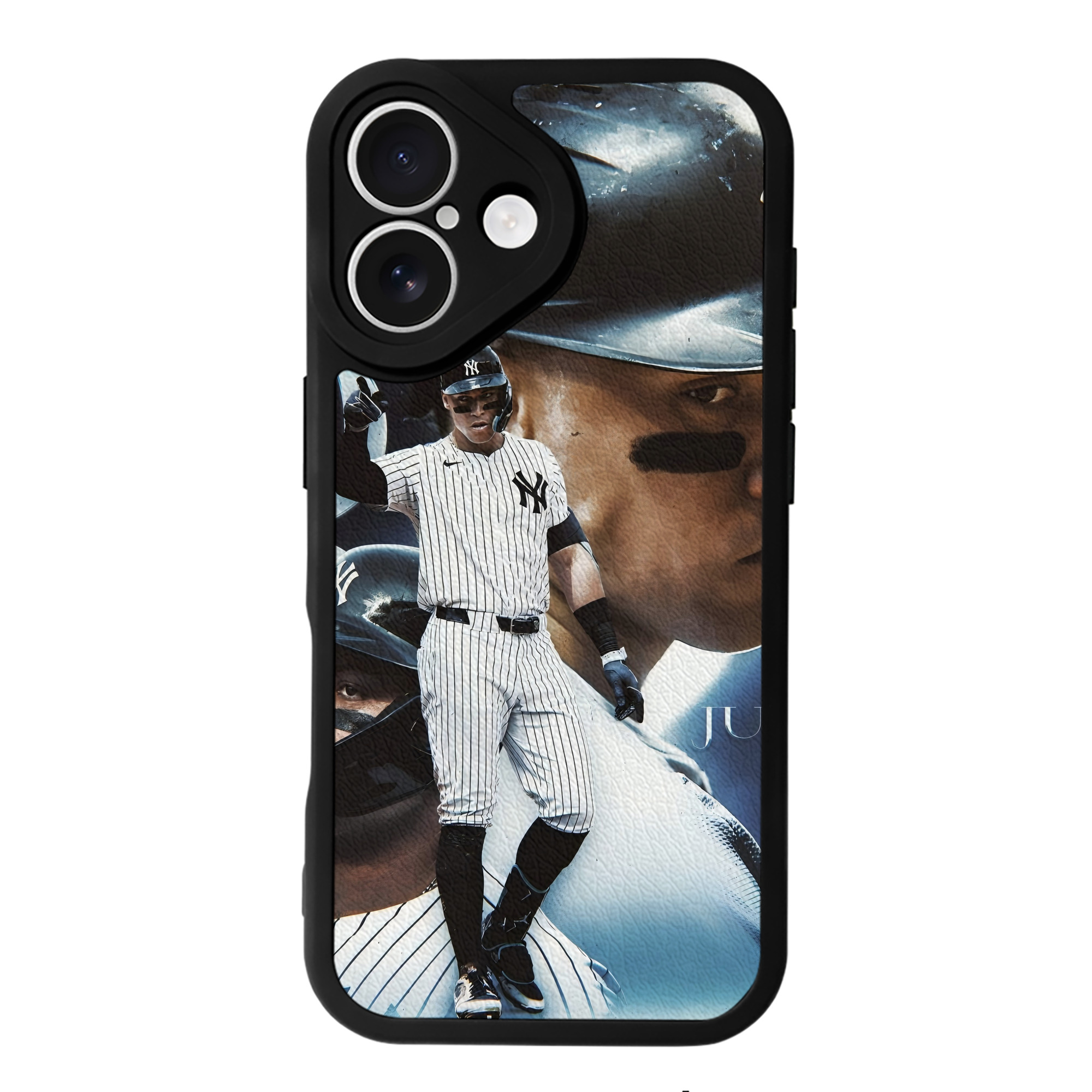 Aaron Judge 300 Home Runs 1 IPhone 16 Silicone Leather Case – UV Print, Lambskin Texture – Perfect Fit, Wireless Charging Compatible, Scratch Resistant, Precise Cutouts – Stylish Protection For IPhone 16
